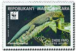 Stamp of madagascar.